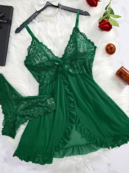 V-neck Lace Camisole Multi-color Set Sexy Lingerie