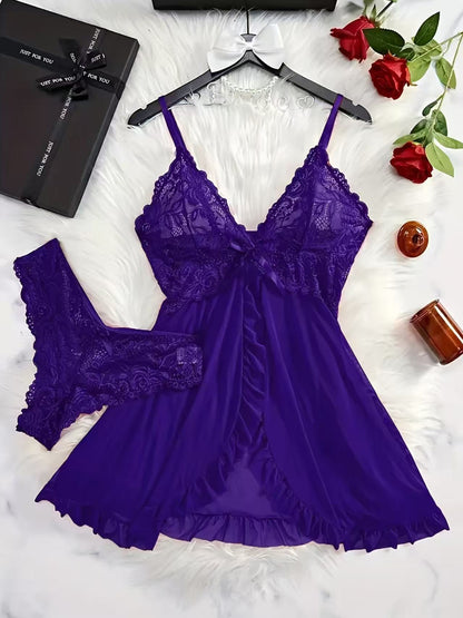 V-neck Lace Camisole Multi-color Set Sexy Lingerie