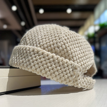 Men And Womenstreetwear Hip-hop Chic Cap For Fallwinter New Brimless Landlord-style Hat
