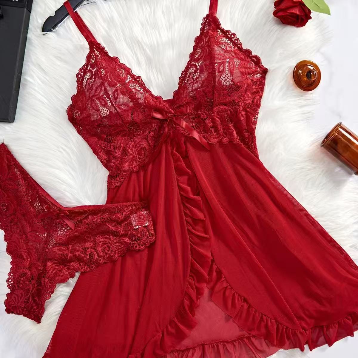 V-neck Lace Camisole Multi-color Set Sexy Lingerie