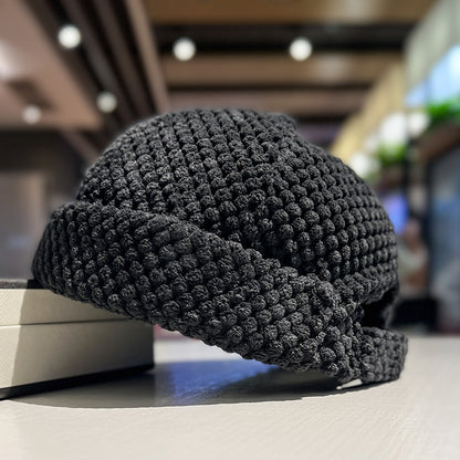 Men And Womenstreetwear Hip-hop Chic Cap For Fallwinter New Brimless Landlord-style Hat