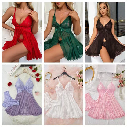 V-neck Lace Camisole Multi-color Set Sexy Lingerie